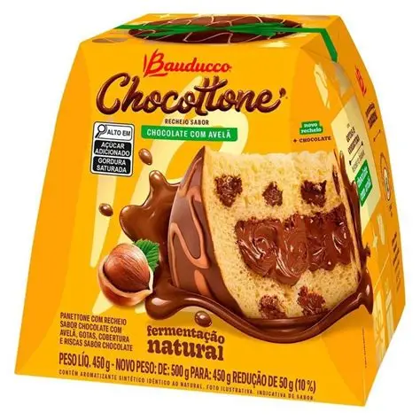 Bauducco Chocottone Recheio com Chocolate e Avelã 450g
