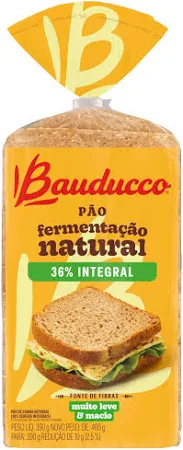 Pão de Forma Bauducco 390g Integral natural
