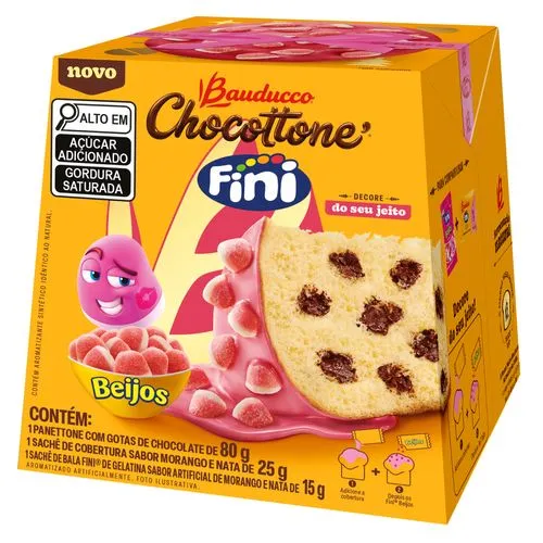 Caixa Bauducco Mini Chocottone Fini Beijos